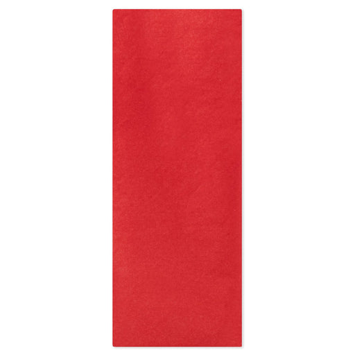 Red rectangular towel on a white background