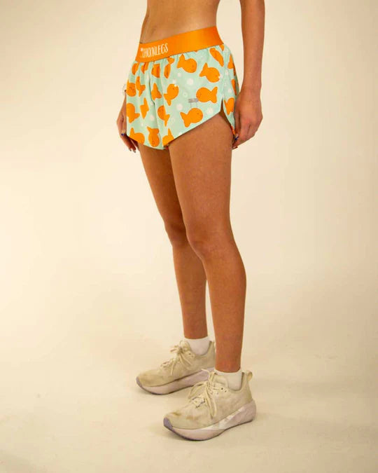 ChicknLegs Women's Goldfish 1.5" Split Shorts