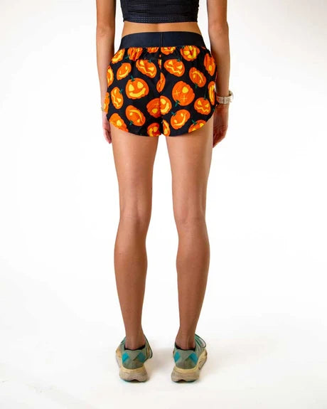 ChicknLegs Women's Pumpkins 1.5" Split Shorts