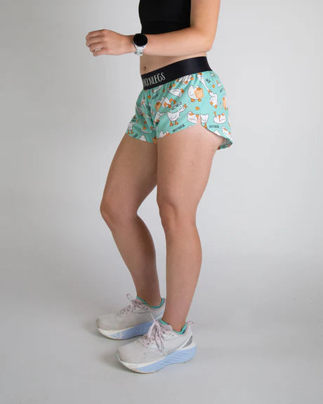 ChicknLegs Women's Silly Goose 1.5" Split Shorts