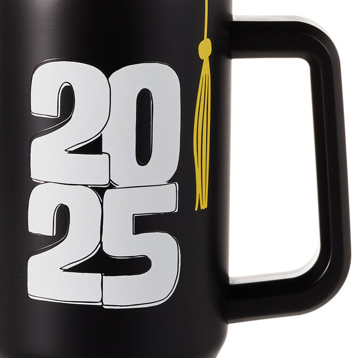 Class of 2025 Black Insulated Travel Cup With Handle, 40 oz.