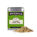 Spicewalla Classic Steak Rub spice can with spilled contents on a white background