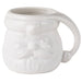 White ceramic mug with a handle on a white background