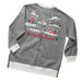 Gray sweatshirt with Christmas-themed design and 'Hallmark Channel' text on a white background