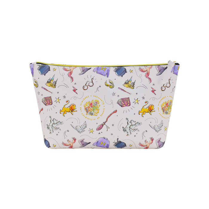 Pouch with cartoon character design on a white background