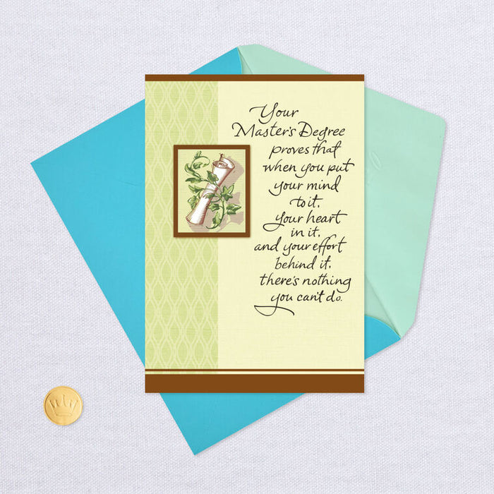 Something Exceptional Master's Degree Graduation Card