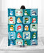 Snowman Patchwork Faux Fur Blanket