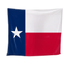 Texas flag with blue, white, and red colors on a white background