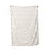 White Leopard Stripe Footed Sherpa Throw