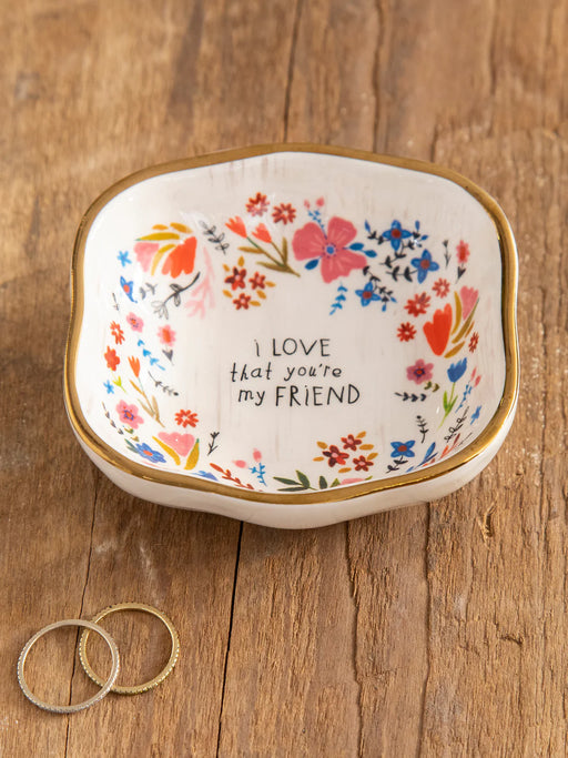 Friend Antiqued Trinket Bowl