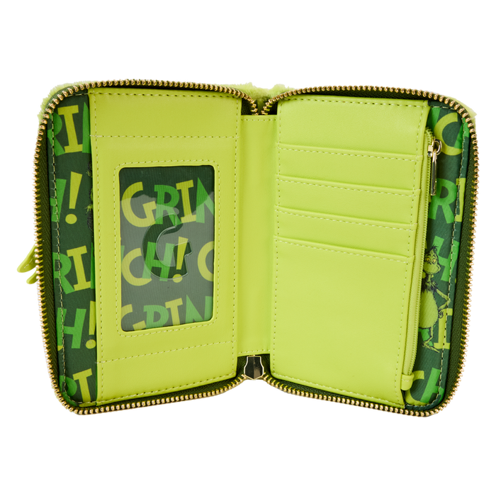 Dr. Seuss' How The Grinch Stole Christmas! Plush Cosplay Glow Zip Around Wallet by Loungefly