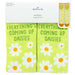 Pair of socks with daisy pattern and 'Everything's Coming Up Daisies' text, branded as Hallmark.
