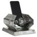 Phone stand designed like a Tie Fighter from Star Wars on a white background