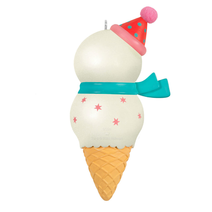 Daughter Snowman Ice Cream Cone 2024 Ornament