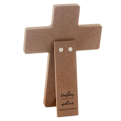 DaySpring Wood and Ceramic Cross With Scripture