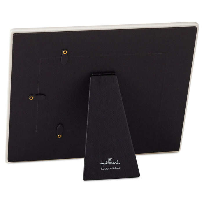 Black picture frame with a stand and Hallmark logo on a white background
