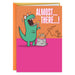 Children's book cover with a dinosaur and cake, featuring the text 'Almost... There...!'.