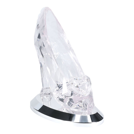 Crystal high-heeled shoe on a white background