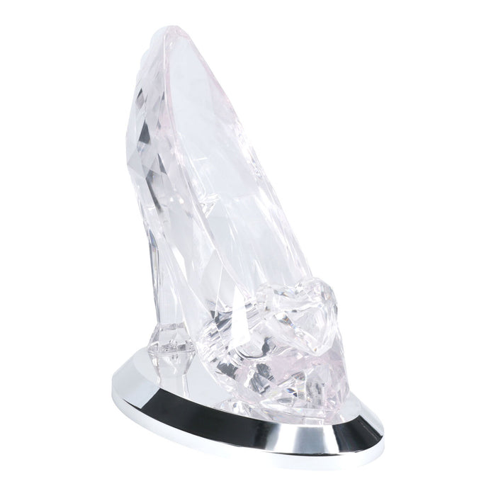 Crystal high-heeled shoe on a white background