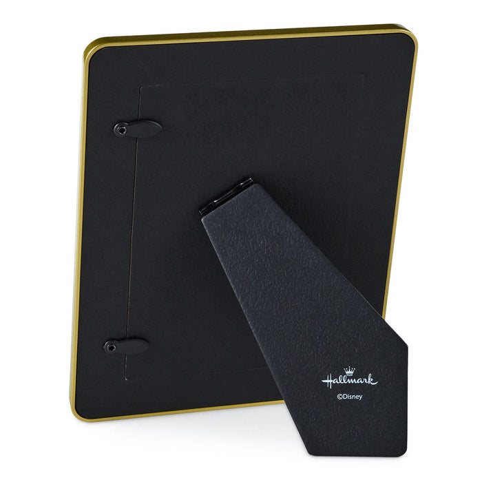 Black tie with gold accent on a white background