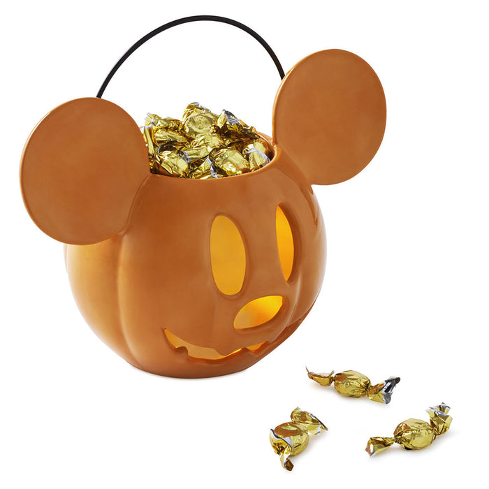 Disney Mickey Mouse Jack-o'-Lantern Candy Bowl With Light