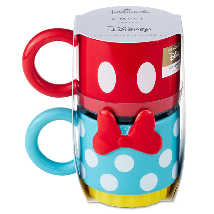 Two Disney-themed mugs stacked in a clear packaging with Hallmark branding.