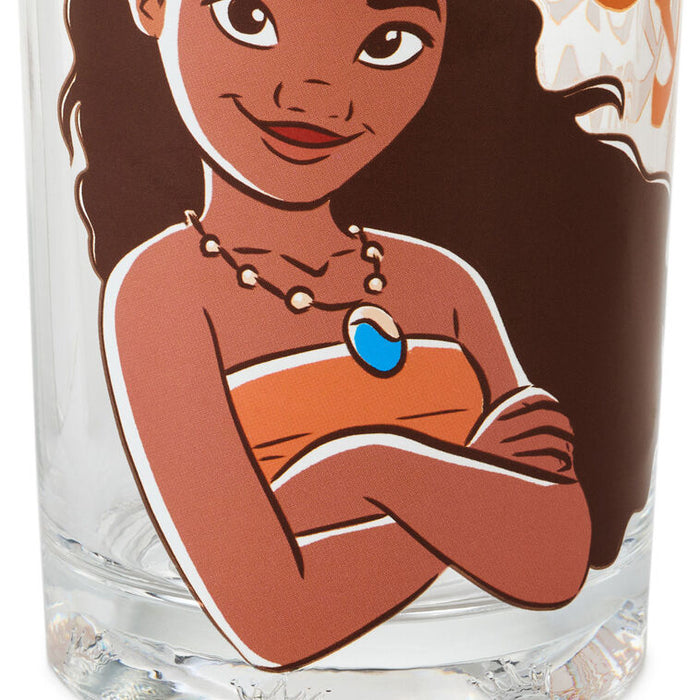 Glass with a cartoon character design on a white background