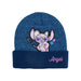 Blue beanie with a cartoon character and 'Angel' text on a white background