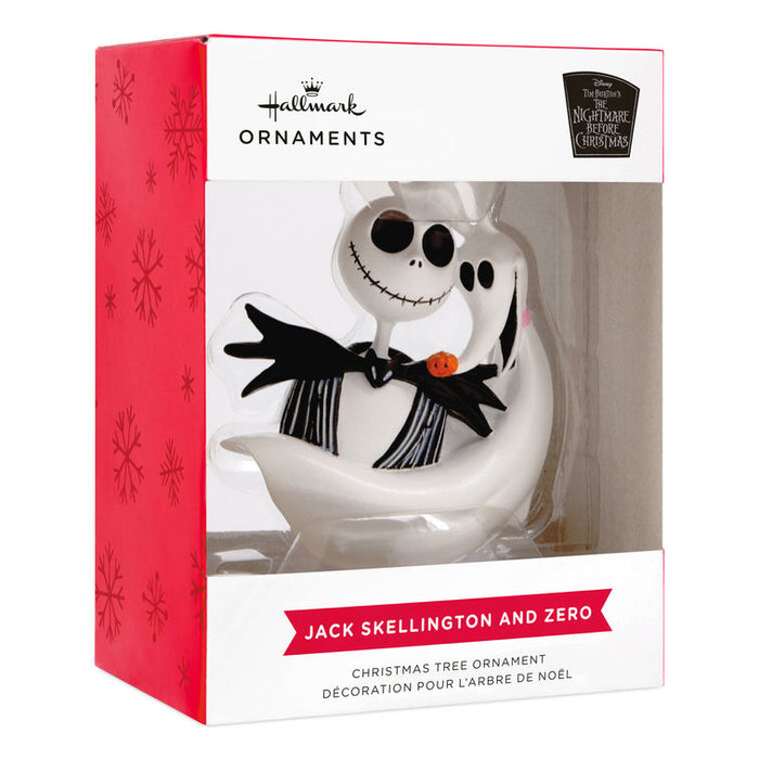 Hallmark Jack Skellington and Zero Christmas ornament packaging