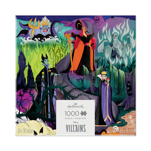 Disney Villains puzzle packaging with colorful illustration of characters.