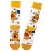 Pair of socks with Winnie the Pooh design on a white background