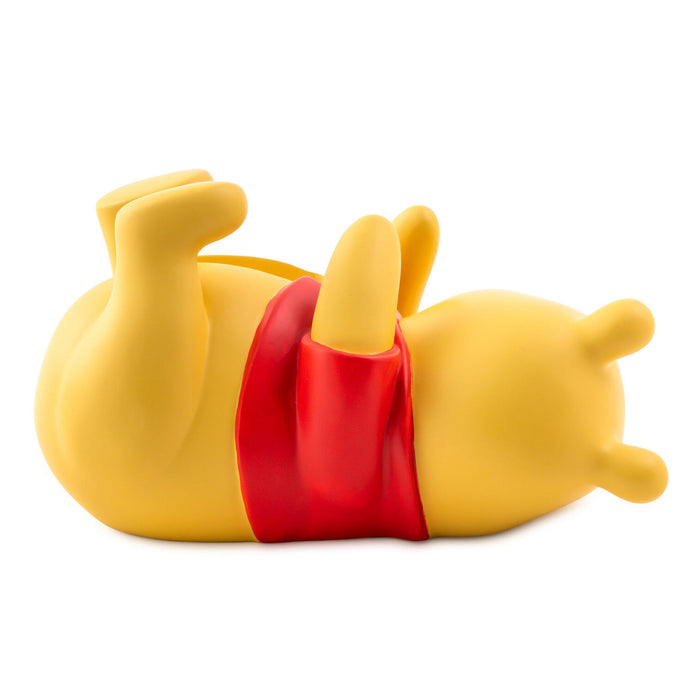 Yellow character with a red belt on a white background