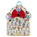 Disney100 Mickey & Friends Classic All-Over Print Iridescent Mini Backpack With Ear Headband by Loungefly