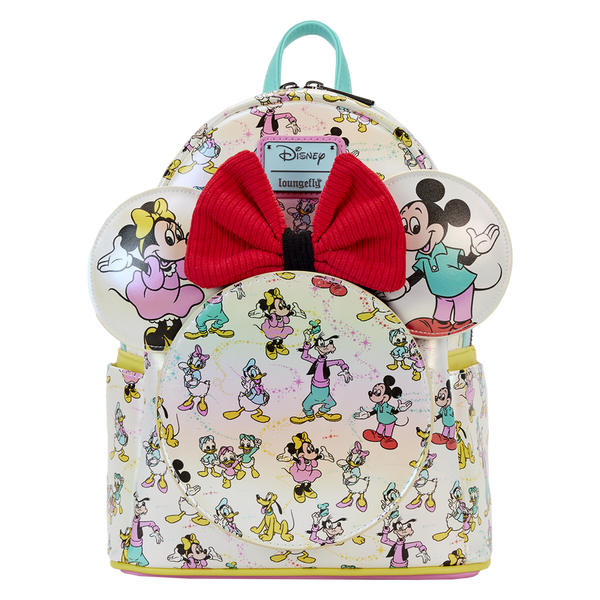 Disney Mickey and Minnie Orange Backpack allover print back to school offers NWT size L