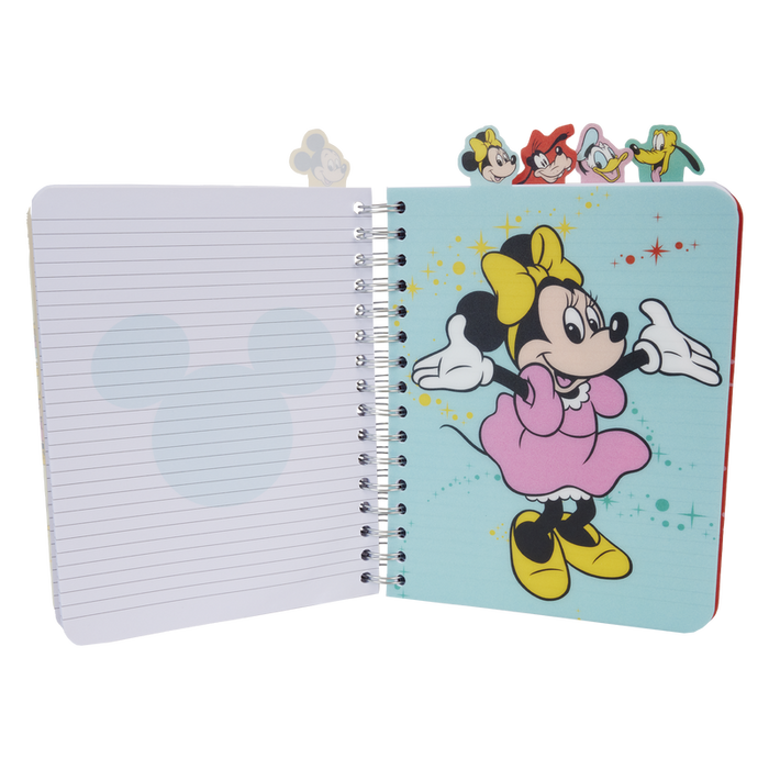 Disney100 Mickey & Friends Classic Stationery Spiral Tab Journal by Loungefly