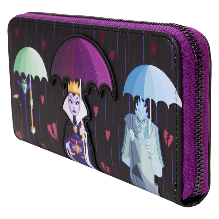 Disney Villains Curse Your Hearts Zip Around Wristlet Wallet by Loungefly