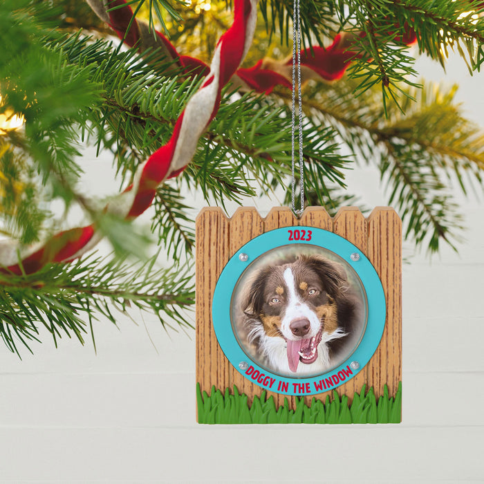 Doggy in the Window 2023 Photo Frame Ornament