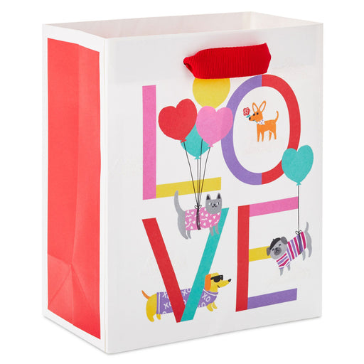 6.5" Dogs, Cats, Balloons and Love Small Gift Bag