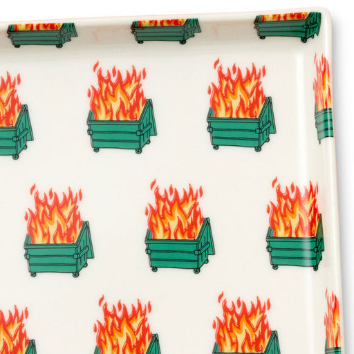 Dumpster Fire Funny Trinket Tray