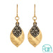 Gold Pointed Silver Earring