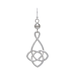 Silver Celtic knot earring on a white background