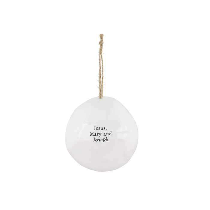 Nativity Half Circle Porcelain Ornament