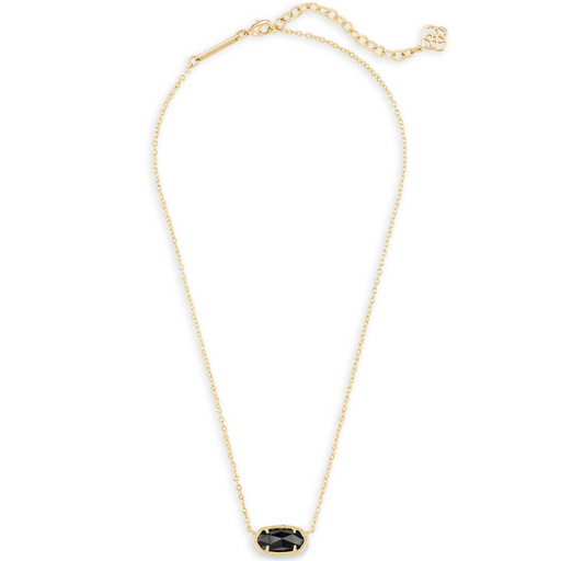 Kendra Scott Elisa Gold Pendant Necklace in Black