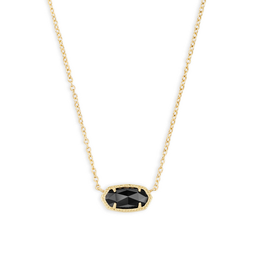 Kendra Scott Elisa Gold Pendant Necklace in Black