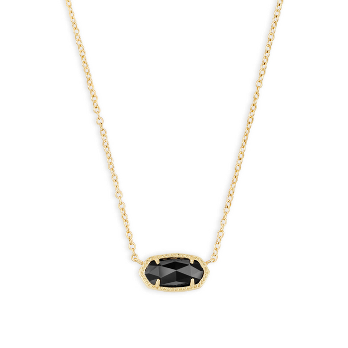 Kendra Scott Elisa Gold Pendant Necklace in Black