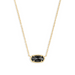 Kendra Scott Elisa Gold Pendant Necklace in Black
