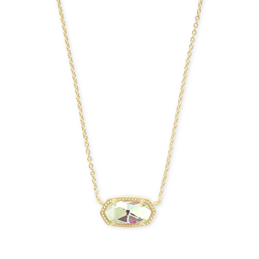 Kendra Scott Elisa Gold Pendant Necklace in Dichroic Glass