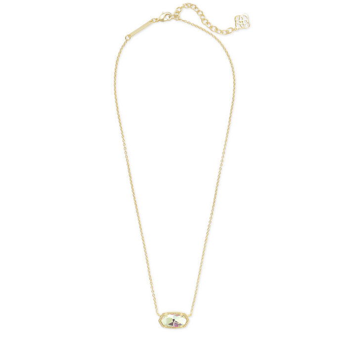 Kendra Scott Elisa Gold Pendant Necklace in Dichroic Glass
