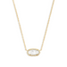 Kendra Scott Elisa Gold Pendant Necklace in Ivory Mother of Pearl