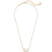 Kendra Scott Elisa Gold Pendant Necklace in Ivory Mother of Pearl